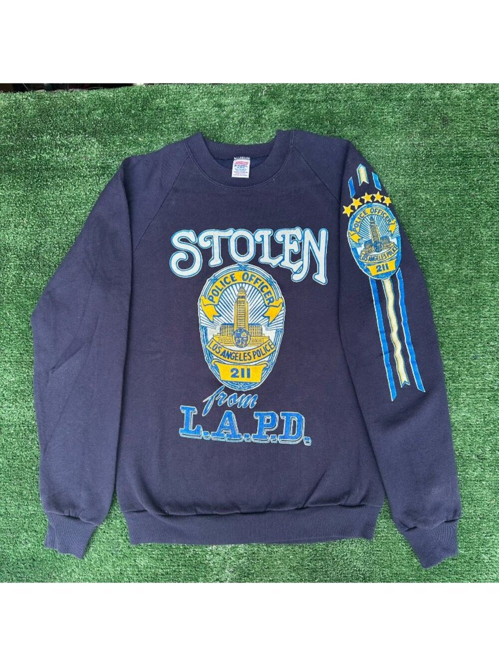 Vintage 80s Los Angeles Police Dept LAPD Sweatshirt Navy M Cops California Humor